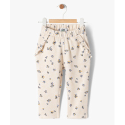 Pantalon en molleton fleuri Ã  taille Ã©lastiquÃ©e bÃ©bÃ© fille