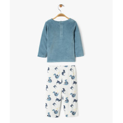 Pyjama en velours 2 pièces à motifs dinosaures bébé garçon