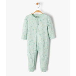 Pyjama bÃ©bÃ© Ã  motifs fleuris et touches pailletÃ©es ouvert devant