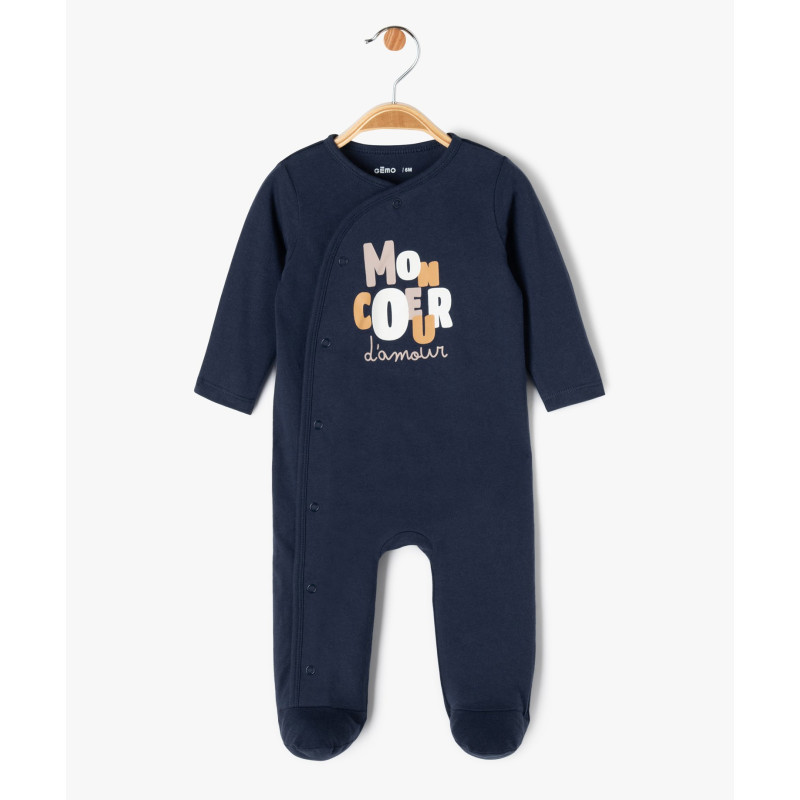 Pyjama ouverture devant en jersey bébé