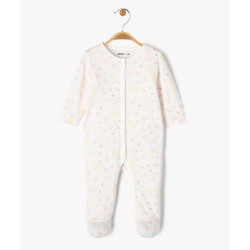 Pyjama en coton imprimÃ© ouverture devant bÃ©bÃ© fille