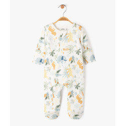 Pyjama en jersey imprimÃ© avec zip ventral bÃ©bÃ©