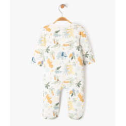 Pyjama en jersey imprimé avec zip ventral bébé