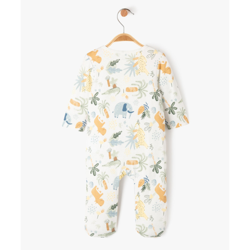 Pyjama en jersey imprimé avec zip ventral bébé