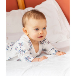 Pyjama en jersey imprimÃ© avec zip ventral bÃ©bÃ©