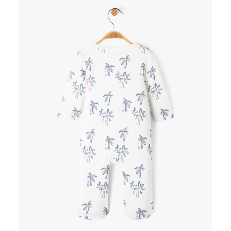 Pyjama en jersey imprimé avec zip ventral bébé