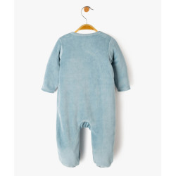 Pyjama dors-bien en velours fermeture devant bébé