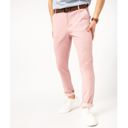 Pantalon chino en stretch coupe slim homme