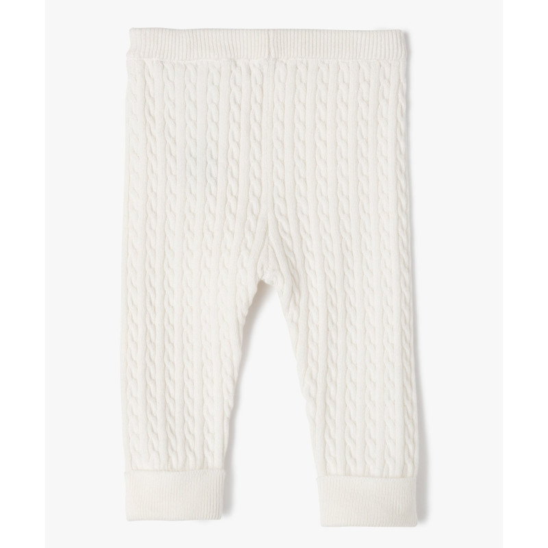 Pantalon en maille torsadée à revers bébé  (lot de 2)