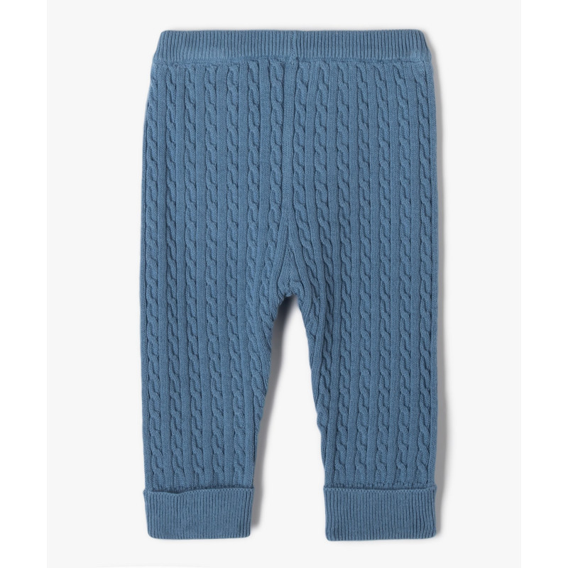 Pantalon en maille torsadée unie bébé (lot de 2)