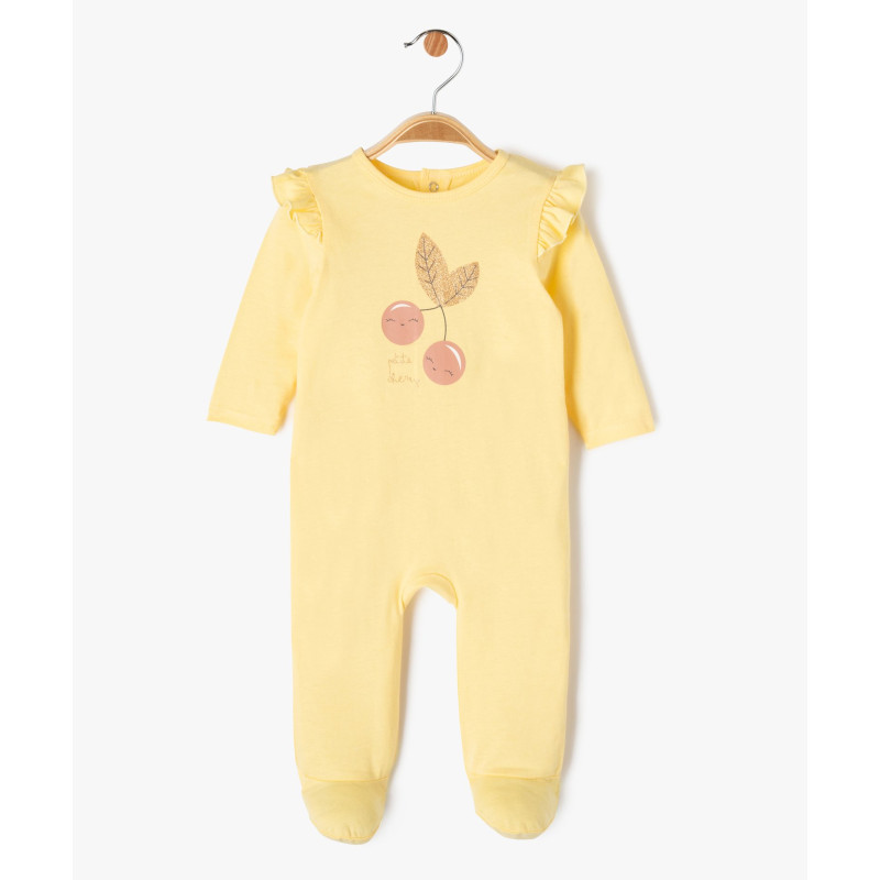 Pyjama dors-bien avec motif cerises bébé fille