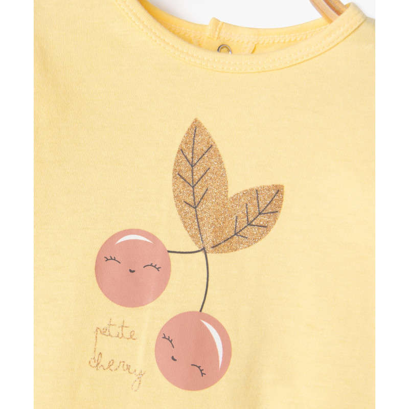 Pyjama dors-bien avec motif cerises bébé fille