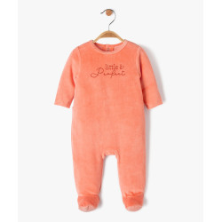 Pyjama en velours Ã  pont-dos pressionnÃ© bÃ©bÃ©