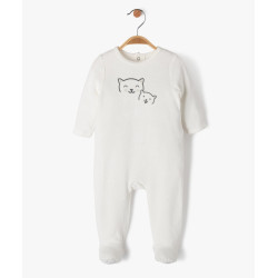 Pyjama en velours Ã  pont-dos pressionnÃ© bÃ©bÃ©