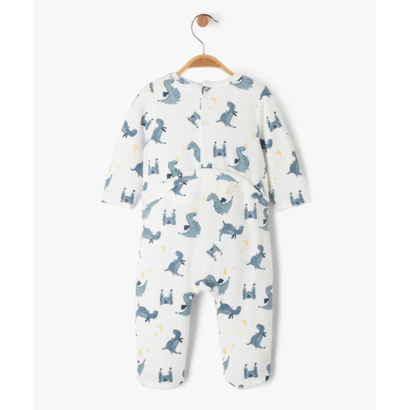 Pyjama en velours à motifs dragons bébé garçon