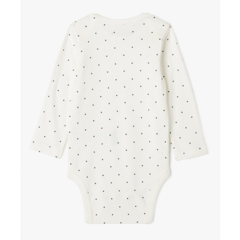 Body à manches longues avec motifs variés bébé fille (lot de 3)