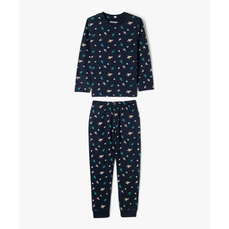 Pyjama en coton 2 pièces à motif fusées garçon