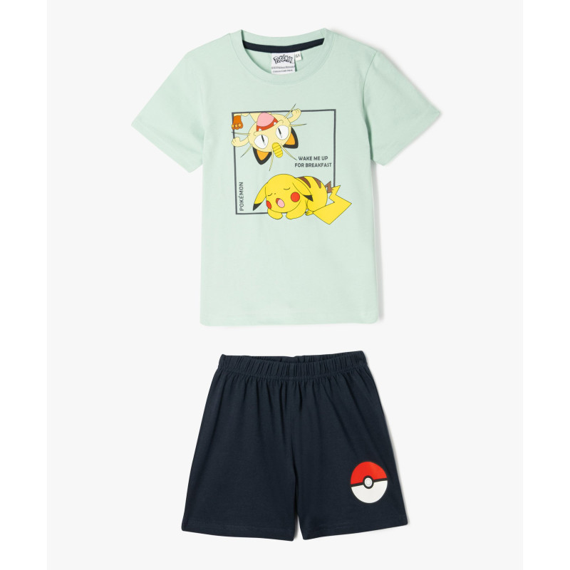 Pyjashort bicolore avec motif Pikachu garçon - Pokemon