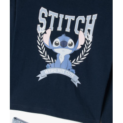 Pyjama 2 pièces en jersey de coton avec motif Stitch fille - Disney