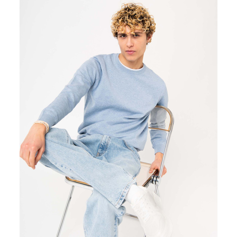 Pull à col rond en coton homme Pull à col rond en coton homme