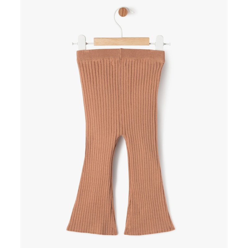 Pantalon en maille côtelée coupe flare bébé fille