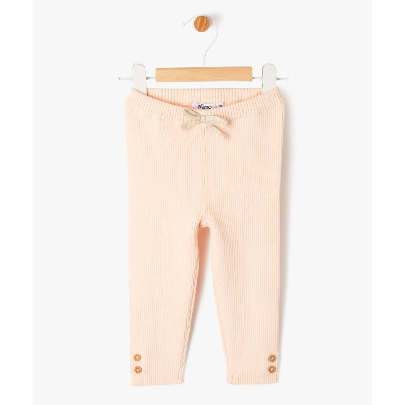 Pantalon en maille côtelée bébé fille