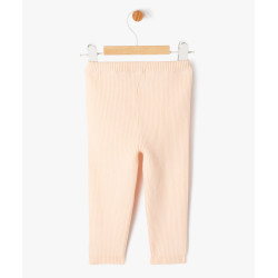 Pantalon en maille côtelée bébé fille