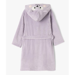 Robe de chambre en velours avec capuche chat fille