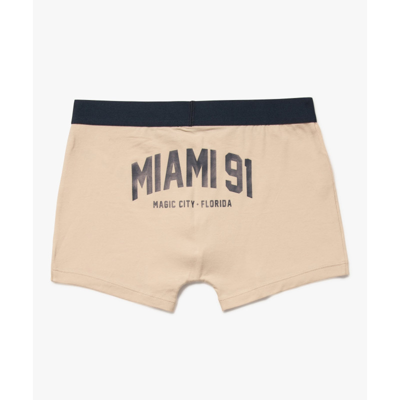 Boxer en coton stretch inscriptions urbaines (lot de 2) garçon Boxer en coton stretch inscriptions urbaines (lot de 2) garçon