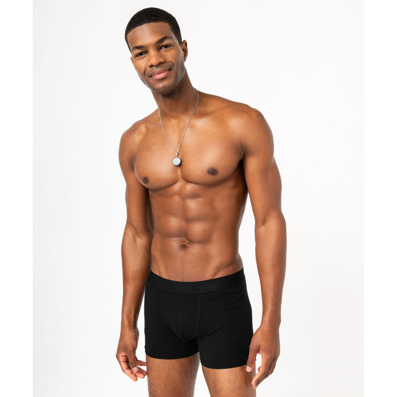 Boxer uni en coton extensible homme (lot de 2)