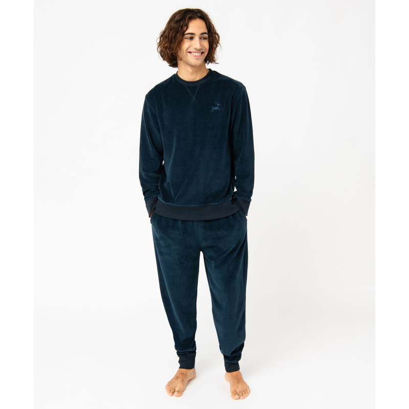 Pyjama en velours 2 pièces homme