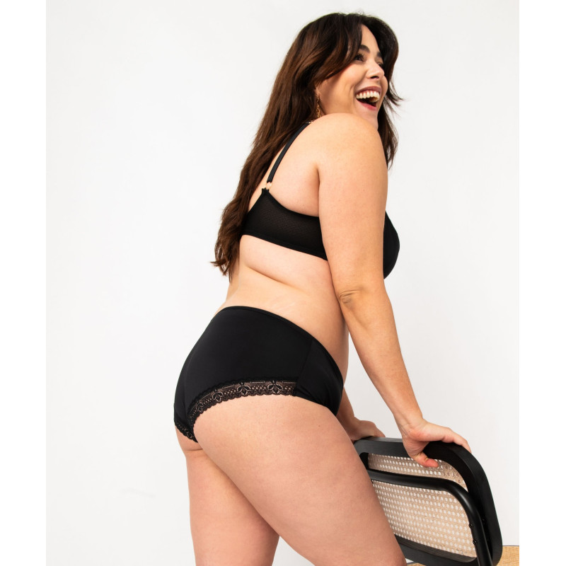 Shorty en microfibre et dentelle femme grande taille (lot de 2) Shorty en microfibre et dentelle femme grande taille (lot de 2)