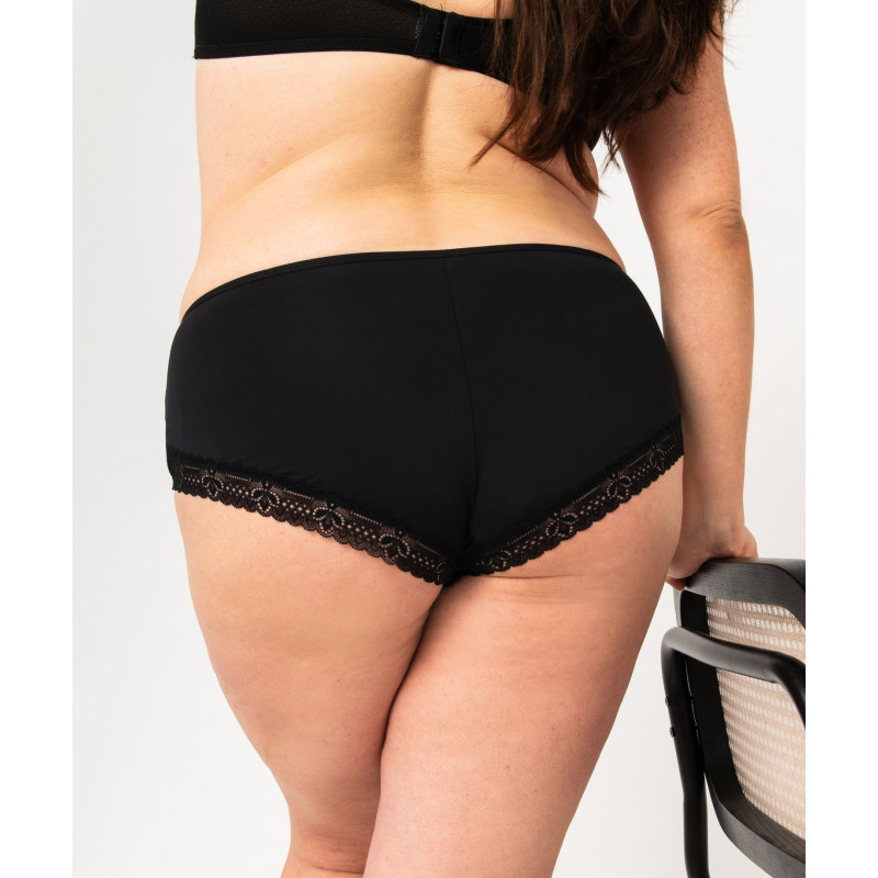 Shorty en microfibre et dentelle femme grande taille (lot de 2) Shorty en microfibre et dentelle femme grande taille (lot de 2)