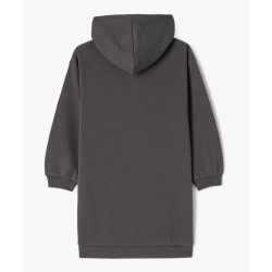 Robe sweat à capuche avec motif XXL fille