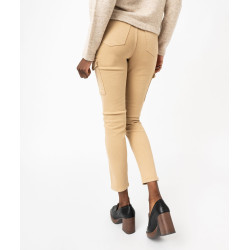 Pantalon cargo coupe slim femme