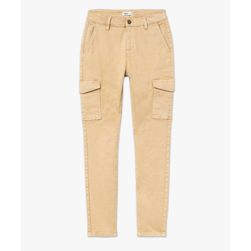 Pantalon cargo coupe slim femme