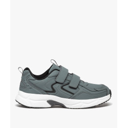 Baskets homme unies en mesh et Ã  scratch style jogger