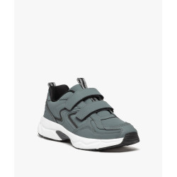 Baskets homme unies en mesh et à scratch style jogger Baskets homme unies en mesh et à scratch style jogger