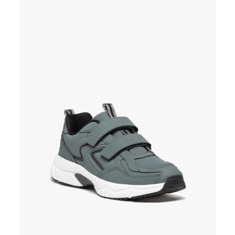 Baskets homme unies en mesh et à scratch style jogger Baskets homme unies en mesh et à scratch style jogger