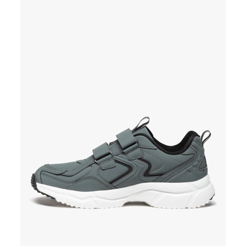 Baskets homme unies en mesh et à scratch style jogger Baskets homme unies en mesh et à scratch style jogger