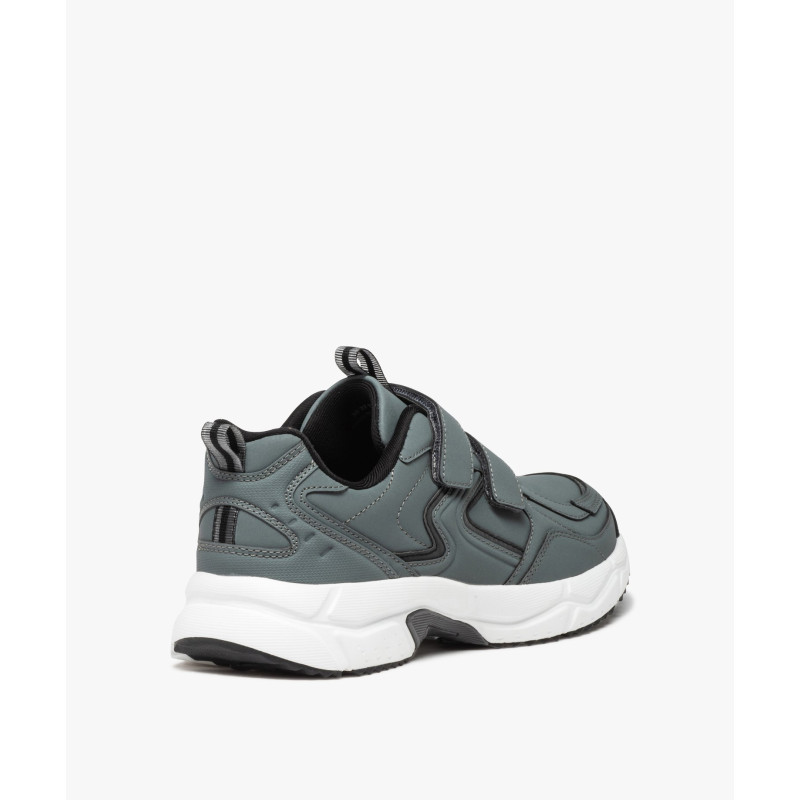 Baskets homme unies en mesh et à scratch style jogger Baskets homme unies en mesh et à scratch style jogger