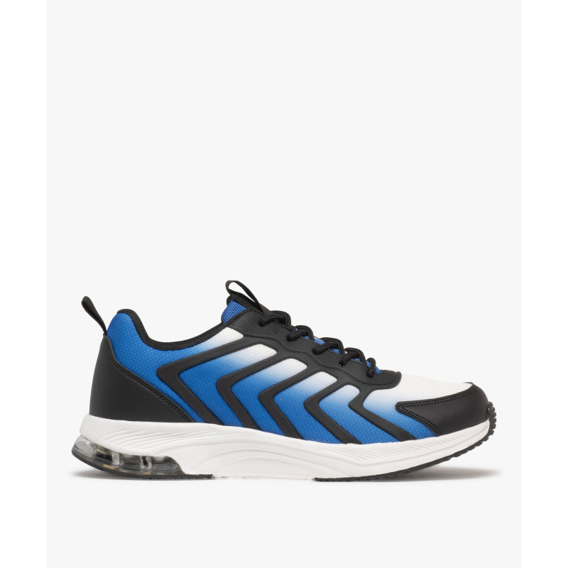 Baskets homme en mesh contrasté avec semelle translucide Baskets homme en mesh contrasté avec semelle translucide