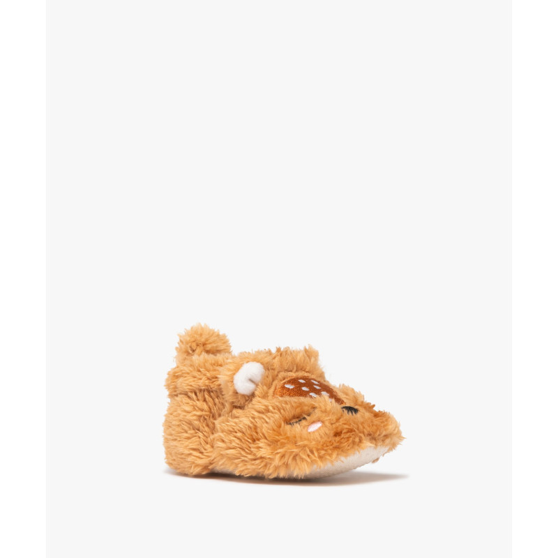 Chaussons de naissance bébé garçon en peluche