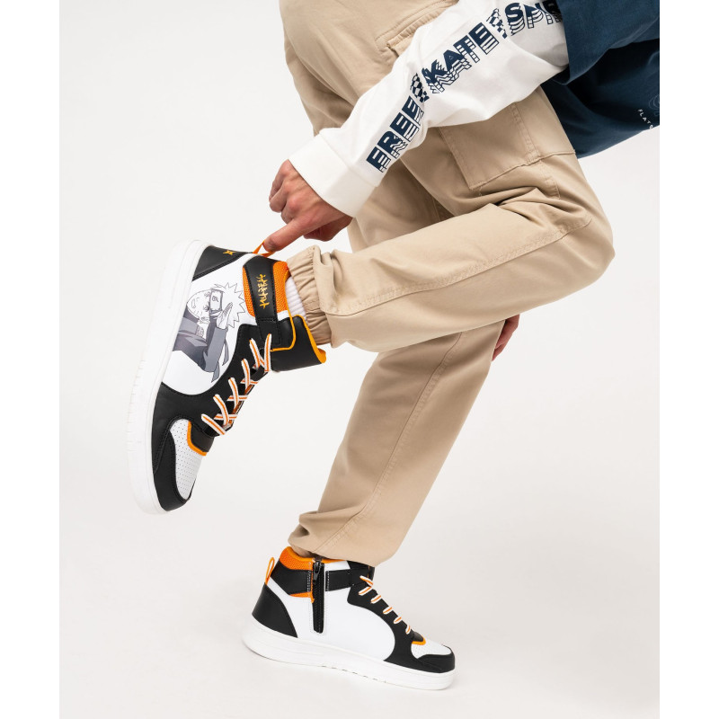 Baskets homme mid-cut à zip et col en mesh - Naruto Baskets homme mid-cut à zip et col en mesh - Naruto