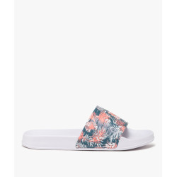 Mules femme Ã  bandeau imprimÃ© tropical - Kappa