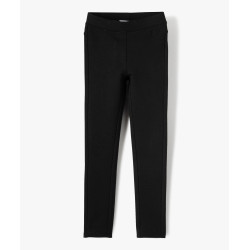 Leggings uni en coton extensible fille