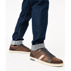 Baskets homme casual Ã  lacets avec dÃ©tails surpiquÃ©s