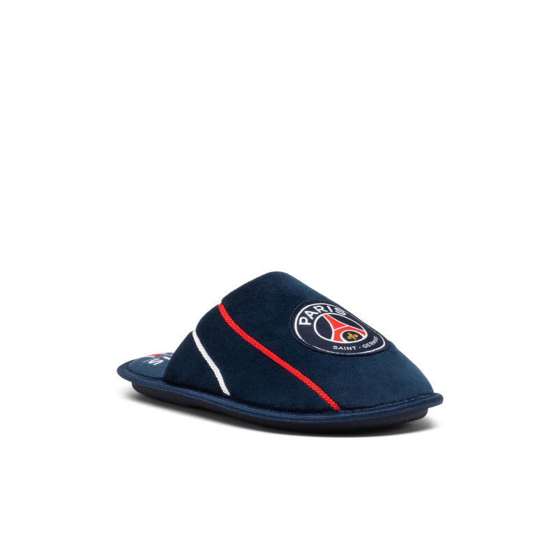 Chaussons garçon mules plates en velours imprimés PSG