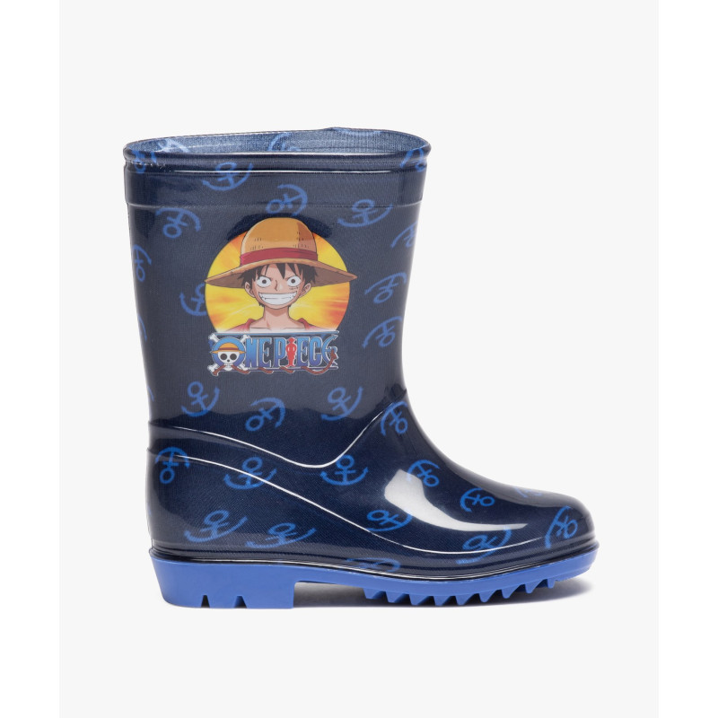 Bottes de pluie garçon imprimées ancre marine - One Piece