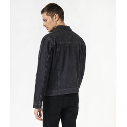 Veste en jean coupe droite homme